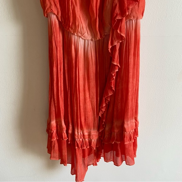 Free People Aphrodite orange ruffle mini dress - Picture 5 of 12